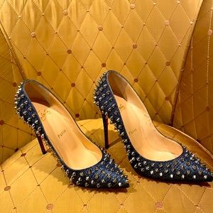 Christian Louboutin Paris Follies Spiked Dangerously Hot Stilettos- Size 37